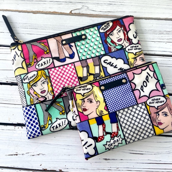 kate spade Bags Rare Vintage Kate Spade Pop Art Pouch Set Of 2